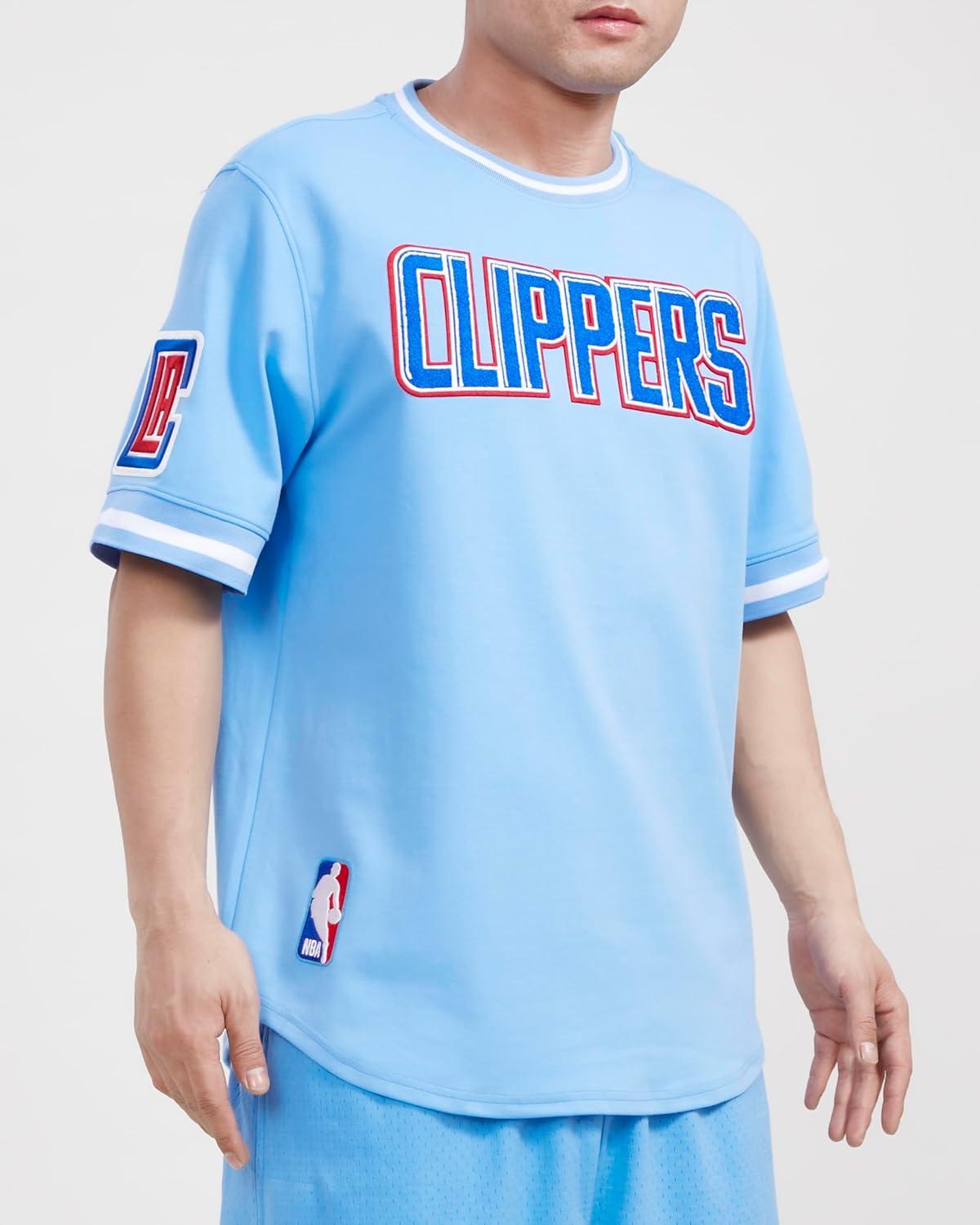 imagePro Standard NBA Mens Mens NBA Classic Chenille Cotton Double Knit Short Sleeve TeePrimary Team Color