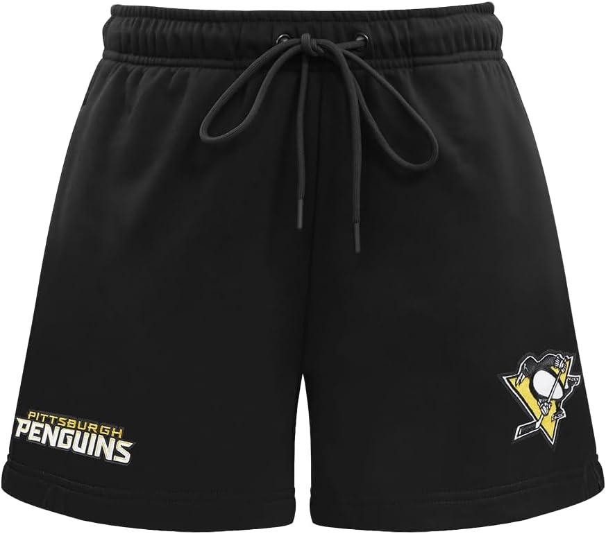 imagePro Standard Womens NHL Classic Chenille Brushed Back French Terry Fleece ShortBlack