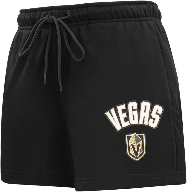 imagePro Standard Womens NHL Classic Chenille Brushed Back French Terry Fleece ShortBlack