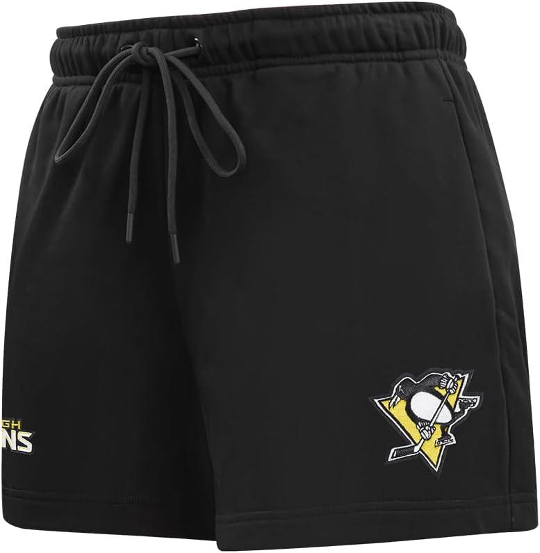 imagePro Standard Womens NHL Classic Chenille Brushed Back French Terry Fleece ShortBlack