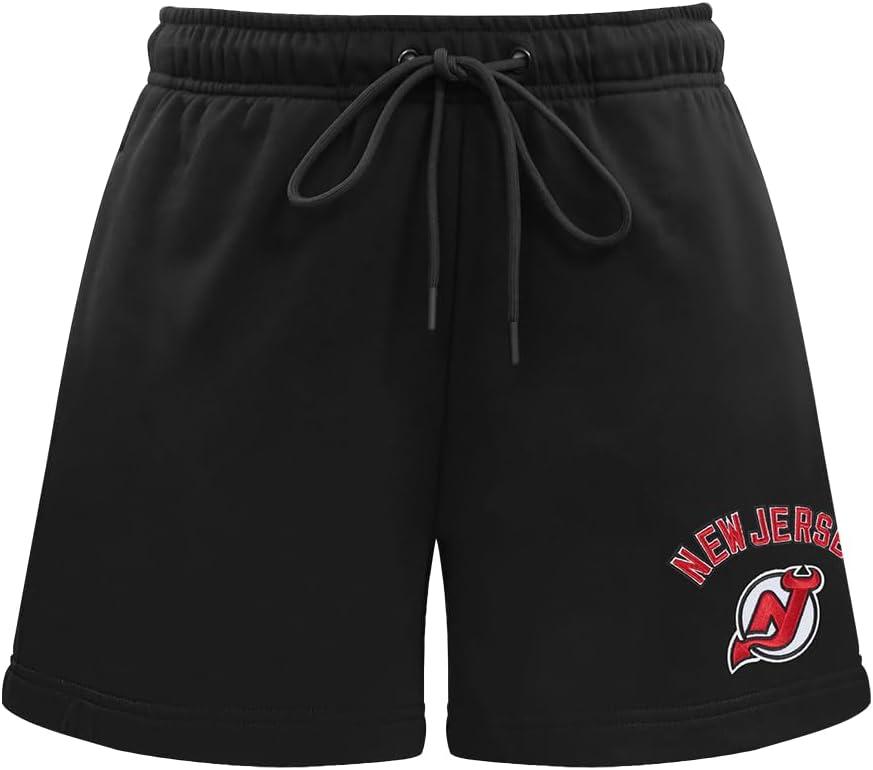 imagePro Standard Womens NHL Classic Chenille Brushed Back French Terry Fleece ShortBlack