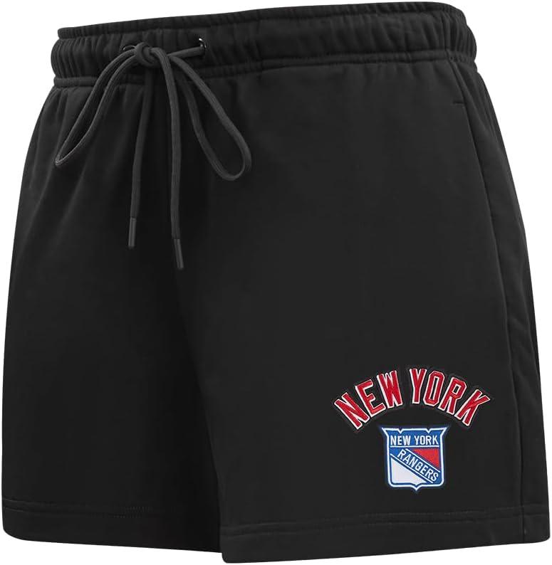 imagePro Standard Womens NHL Classic Chenille Brushed Back French Terry Fleece ShortBlack