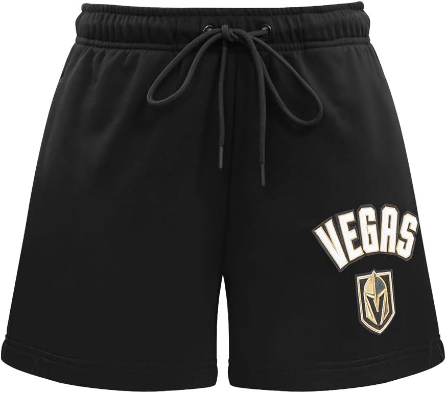 imagePro Standard Womens NHL Classic Chenille Brushed Back French Terry Fleece ShortBlack