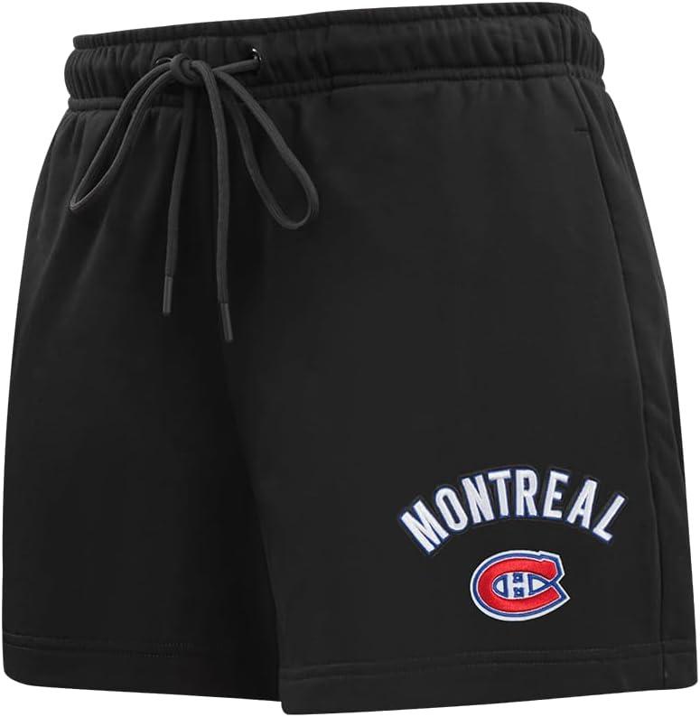 imagePro Standard Womens NHL Classic Chenille Brushed Back French Terry Fleece ShortBlack