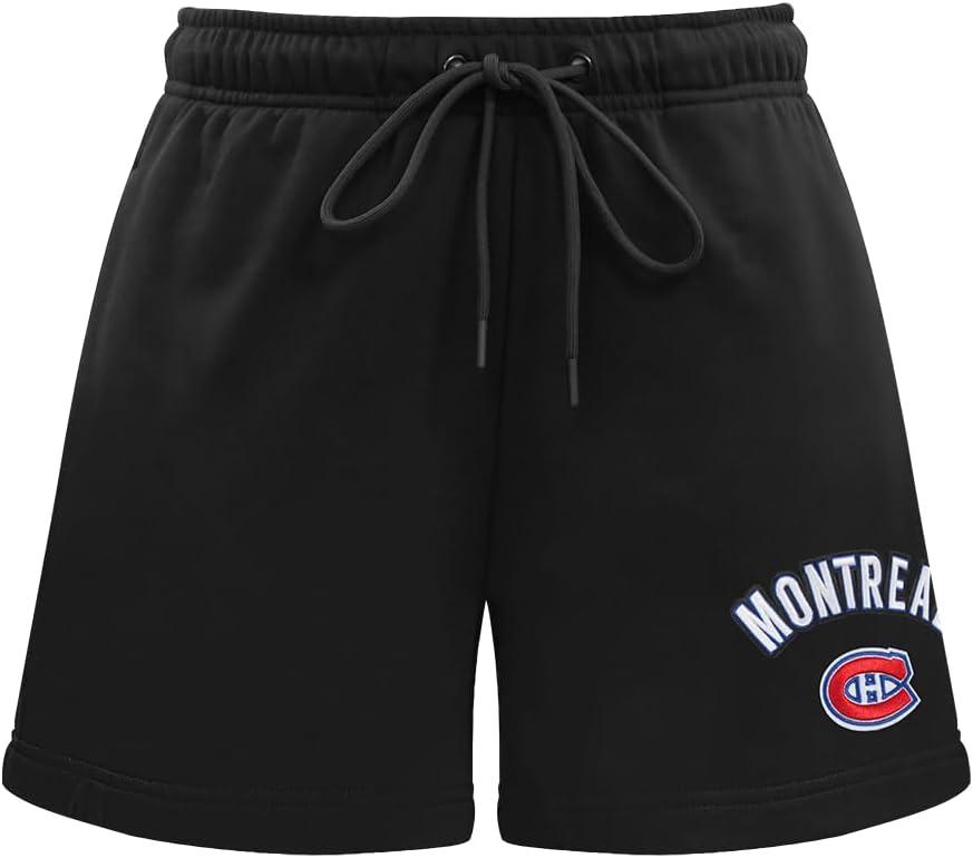 imagePro Standard Womens NHL Classic Chenille Brushed Back French Terry Fleece ShortBlack
