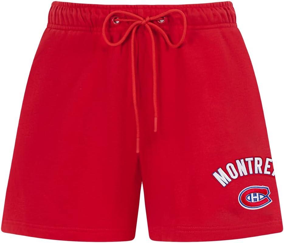 imagePro Standard Womens NHL Classic Chenille Brushed Back French Terry Fleece ShortRed