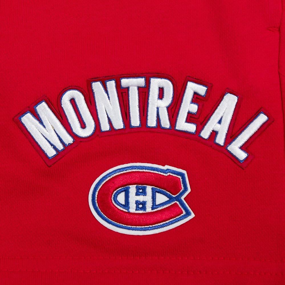 imagePro Standard Womens NHL Classic Chenille Brushed Back French Terry Fleece ShortRed