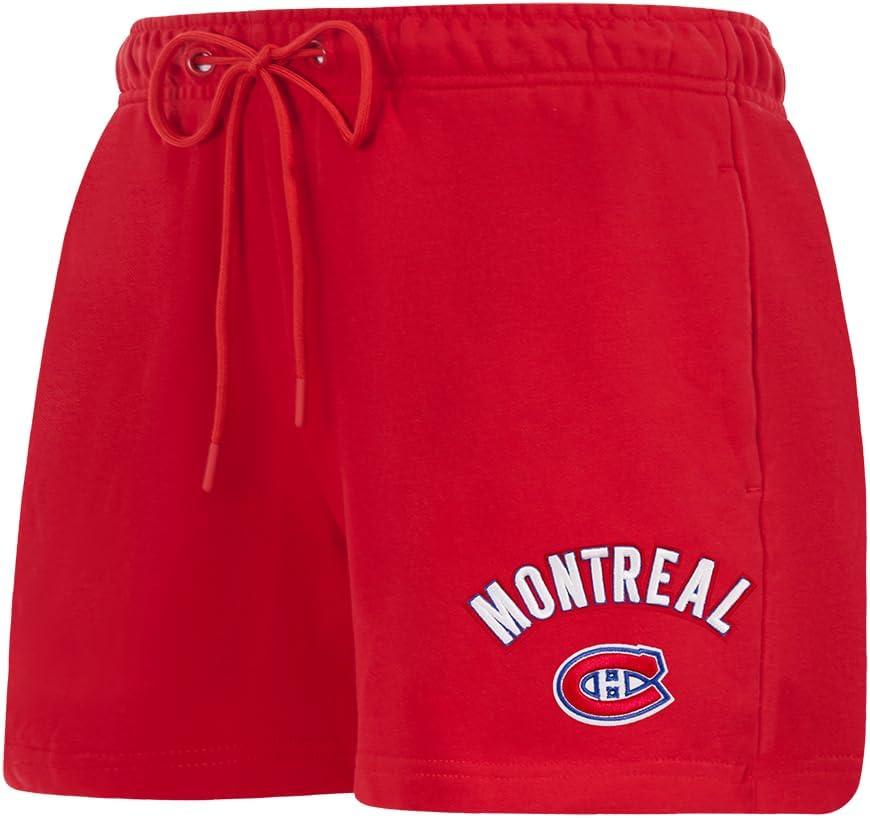imagePro Standard Womens NHL Classic Chenille Brushed Back French Terry Fleece ShortRed