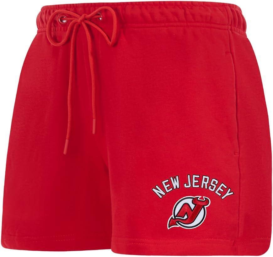 imagePro Standard Womens NHL Classic Chenille Brushed Back French Terry Fleece ShortRed