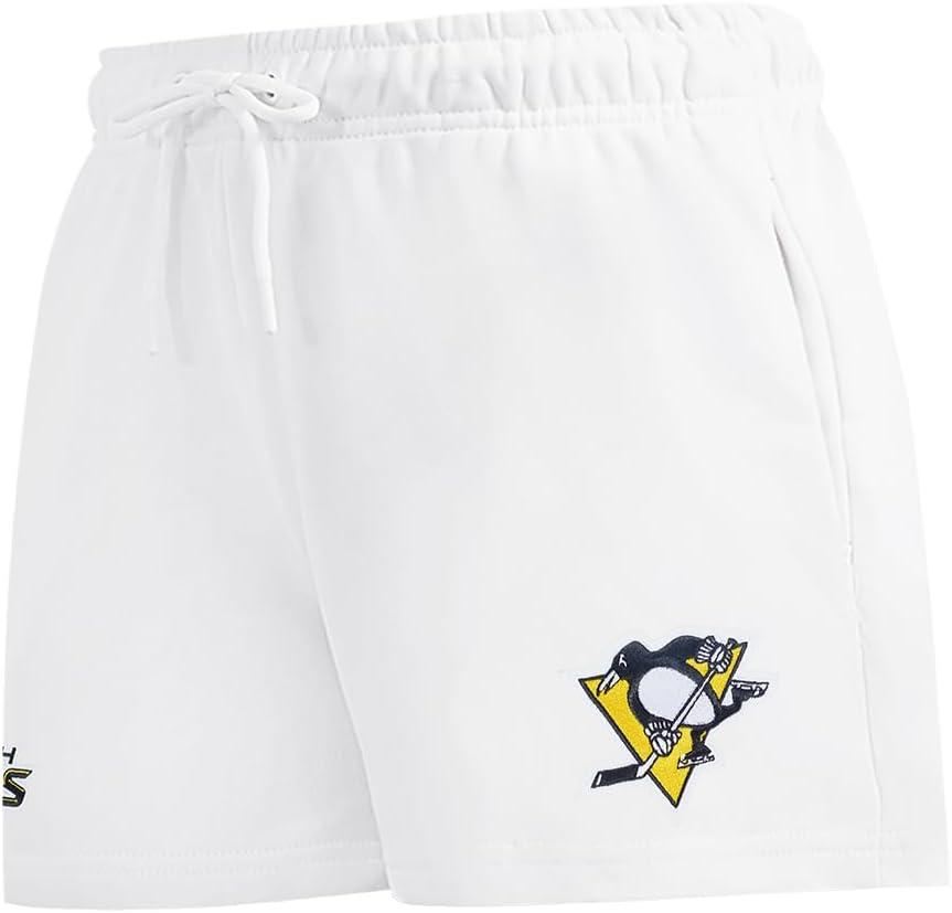 imagePro Standard Womens NHL Classic Chenille Brushed Back French Terry Fleece ShortWhite
