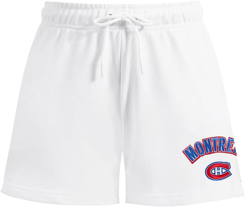imagePro Standard Womens NHL Classic Chenille Brushed Back French Terry Fleece ShortWhite