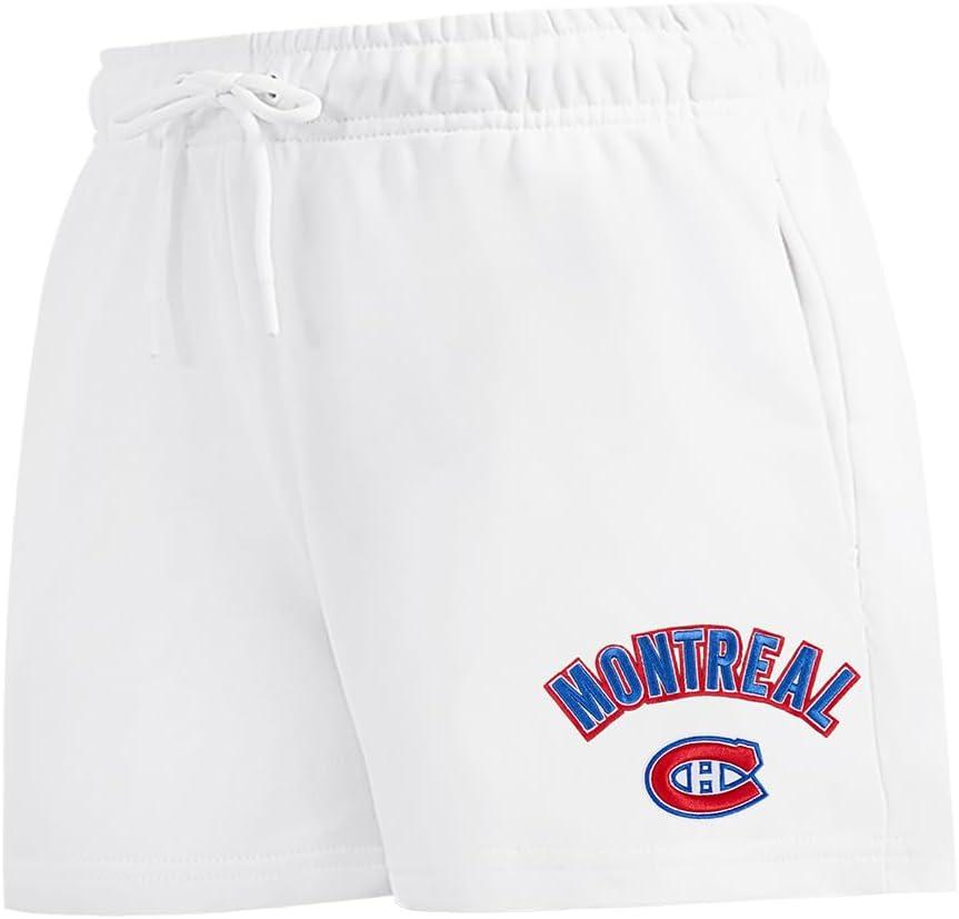 imagePro Standard Womens NHL Classic Chenille Brushed Back French Terry Fleece ShortWhite