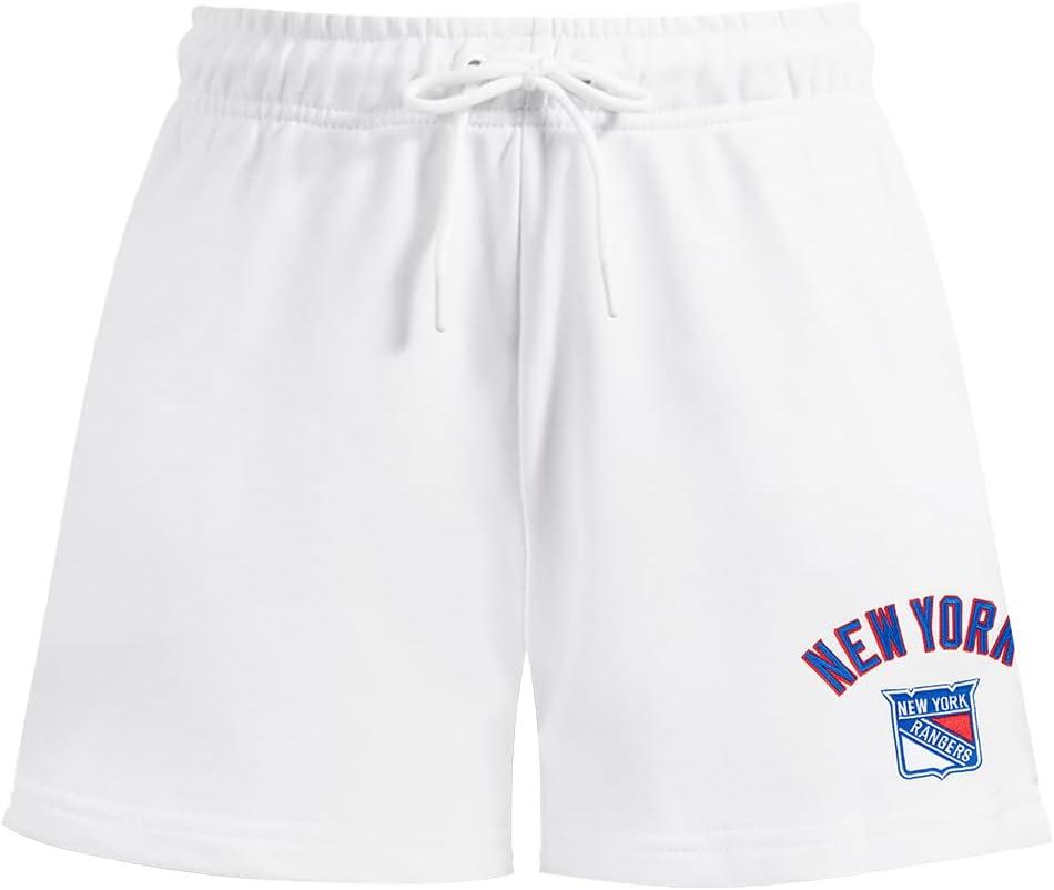 imagePro Standard Womens NHL Classic Chenille Brushed Back French Terry Fleece ShortWhite