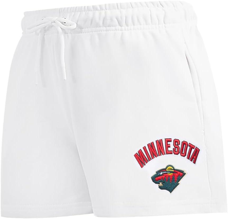 imagePro Standard Womens NHL Classic Chenille Brushed Back French Terry Fleece ShortWhite