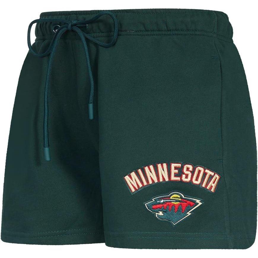 imagePro Standard Womens NHL Classic Chenille Brushed Back French Terry Fleece ShortForest Green