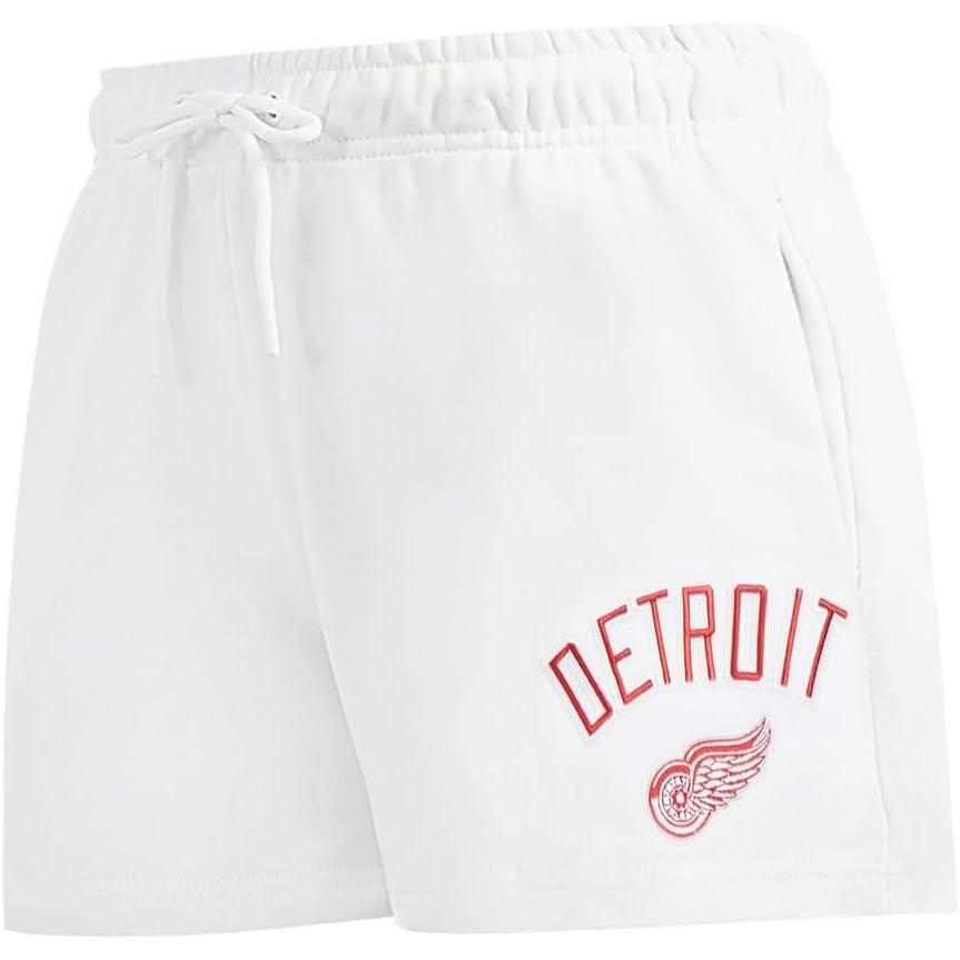 imagePro Standard Womens NHL Classic Chenille Brushed Back French Terry Fleece ShortWhite