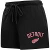 Pro Standard Womens NHL Classic Chenille Brushed Back French Terry Fleece Short(Black)