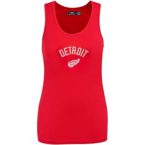 Pro Standard NHL Womens Pro Standard Womens NHL Classic Chenille Cotton Tank Top(Red)