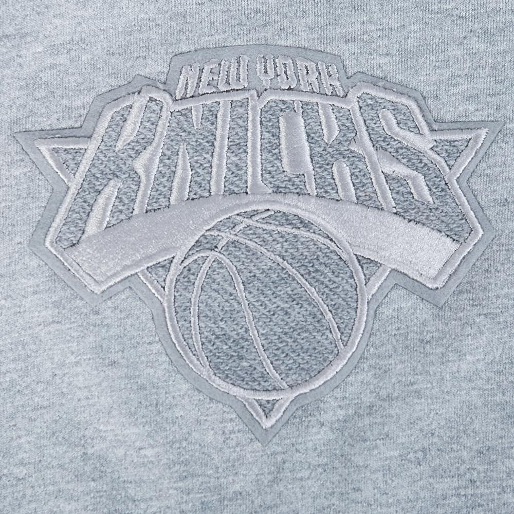 imagePro Standard NBA Mens Mens NBA Reverse French Terry Cotton Short Sleeve TeeDark Heather Gray