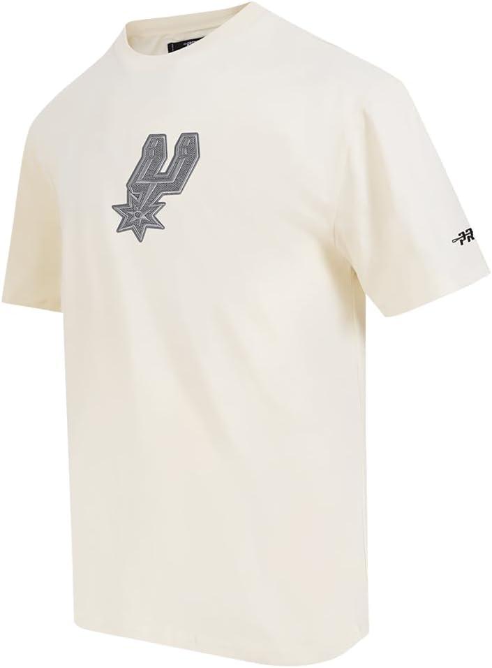 imagePro Standard NBA Mens Mens NBA Reverse French Terry Cotton Short Sleeve TeeEggshell