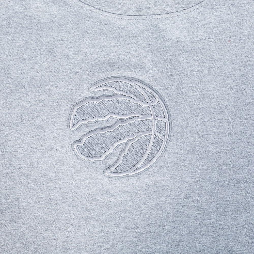 imagePro Standard NBA Womens Womens NBA Reverse French Terry Cotton Short Sleeve Boxy TeeDark Heather Gray