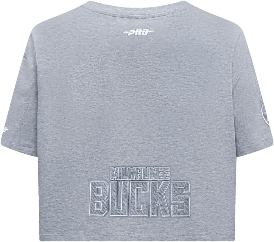 imagePro Standard NBA Womens Womens NBA Reverse French Terry Cotton Short Sleeve Boxy TeeDark Heather Gray