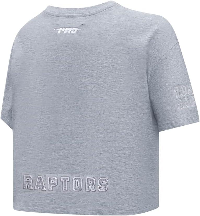 imagePro Standard NBA Womens Womens NBA Reverse French Terry Cotton Short Sleeve Boxy TeeDark Heather Gray