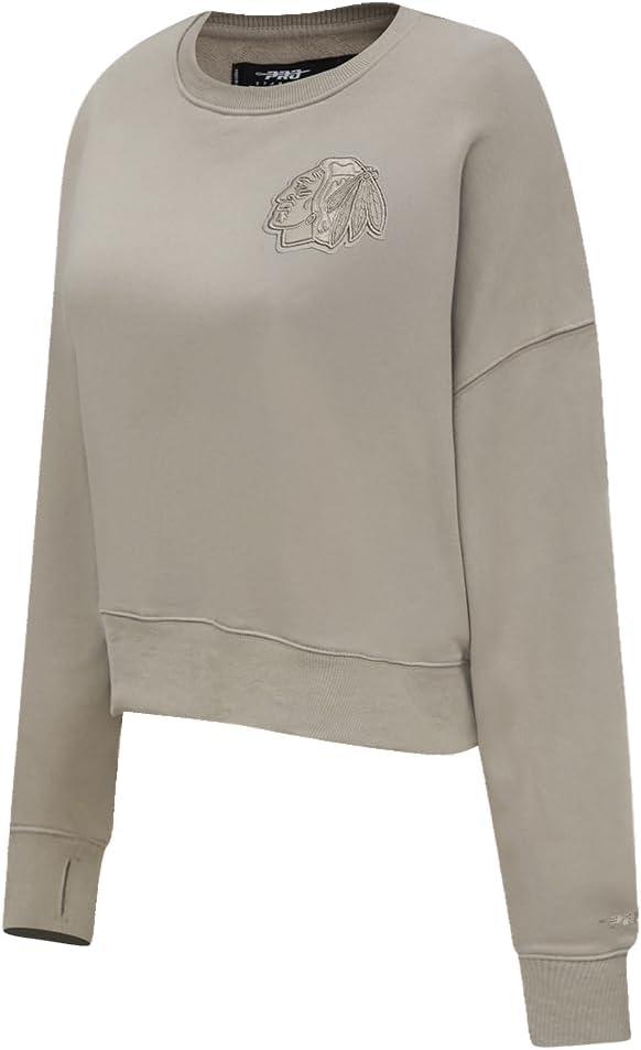 imagePro Standard NHL womens Womens Nhl Neutral Brushed Back French Terry Crewneck SweatshirtTaupe