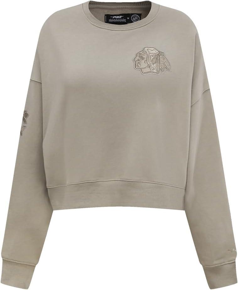imagePro Standard NHL womens Womens Nhl Neutral Brushed Back French Terry Crewneck SweatshirtTaupe