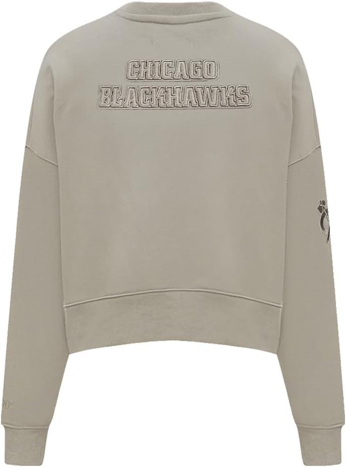 imagePro Standard NHL womens Womens Nhl Neutral Brushed Back French Terry Crewneck SweatshirtTaupe