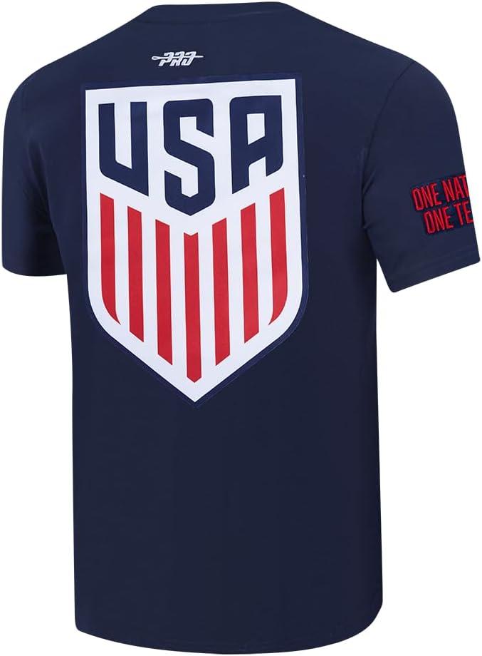 imagePro Standard National Teams Mens Mens Ussf Classic Chenille Cotton Short Sleeve TeeMidnight Navy