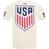 Pro Standard National Teams Mens Mens Ussf Classic Chenille Cotton Short Sleeve Tee(Eggshell)