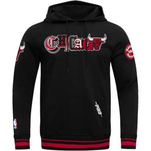Pro Standard Mens NBA City Ransom Pull Over Hoodie(Midnight Navy/Red/Midnight Navy)