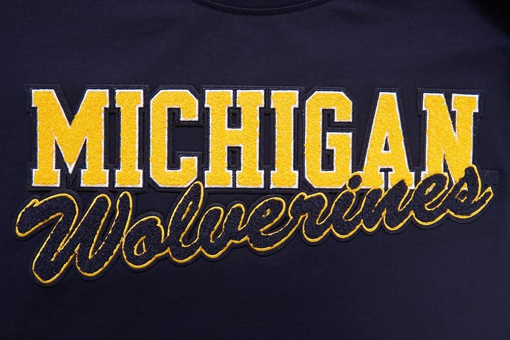 imagePro Standard Mens University of Michigan Classic Chenille Short Sleeve Tee Midnight Navy 2XL