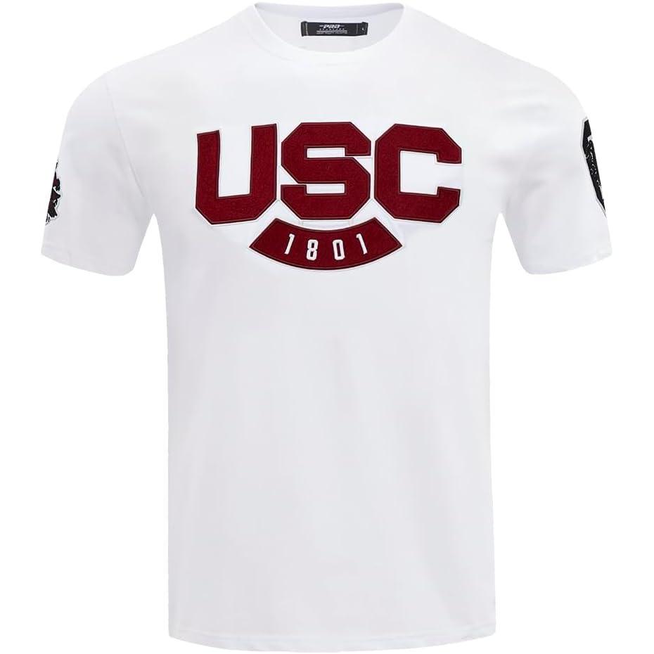 imageMens College University of South Carolina College Classic Chenille Short Sleeve Tee White 2XL