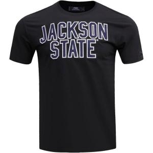 Pro Standard Mens Jackson State University Classic Chenille Short Sleeve Tee Black L