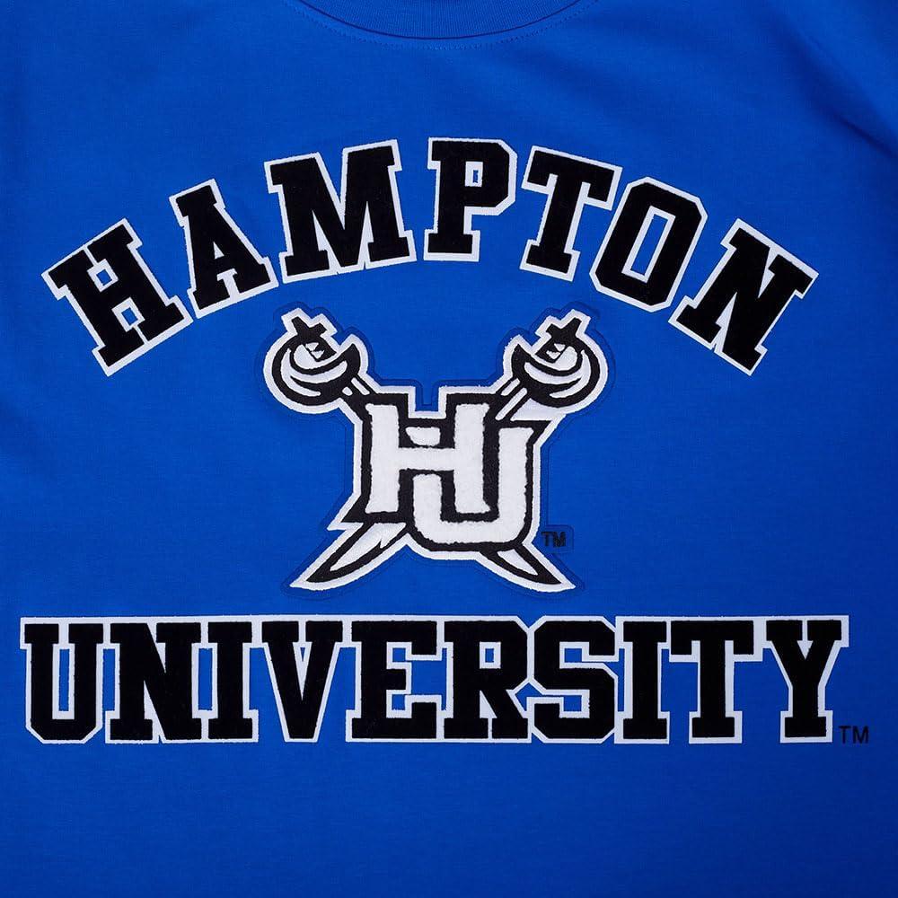 imagePro Standard Mens Hampton University Classic Chenille Short Sleeve Tee Royal Blue M