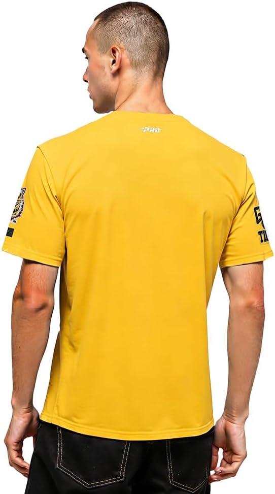 imagePro Standard Mens Pro Standard Mens College Classic Chenille Short Sleeve TeeYellow