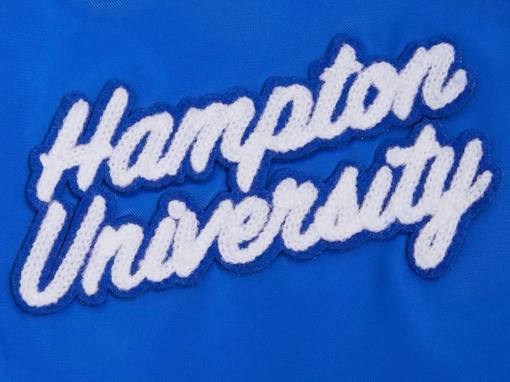 imagePro Standard Womens College Hampton University Classic Essentials Satin Jacket Royal Blue Xs