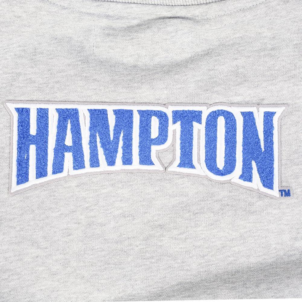 imagePro Standard Womens College Hampton University College Classic Essentials Crewneck Sweatshirt Heather Grey XS