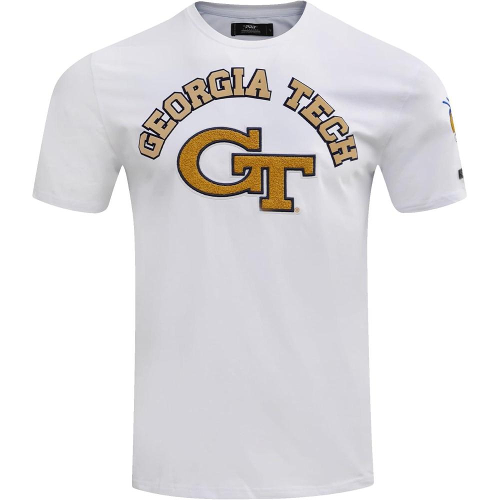 imagePro Standard Mens Georgia Tech Classic Chenille Short Sleeve Tee White L
