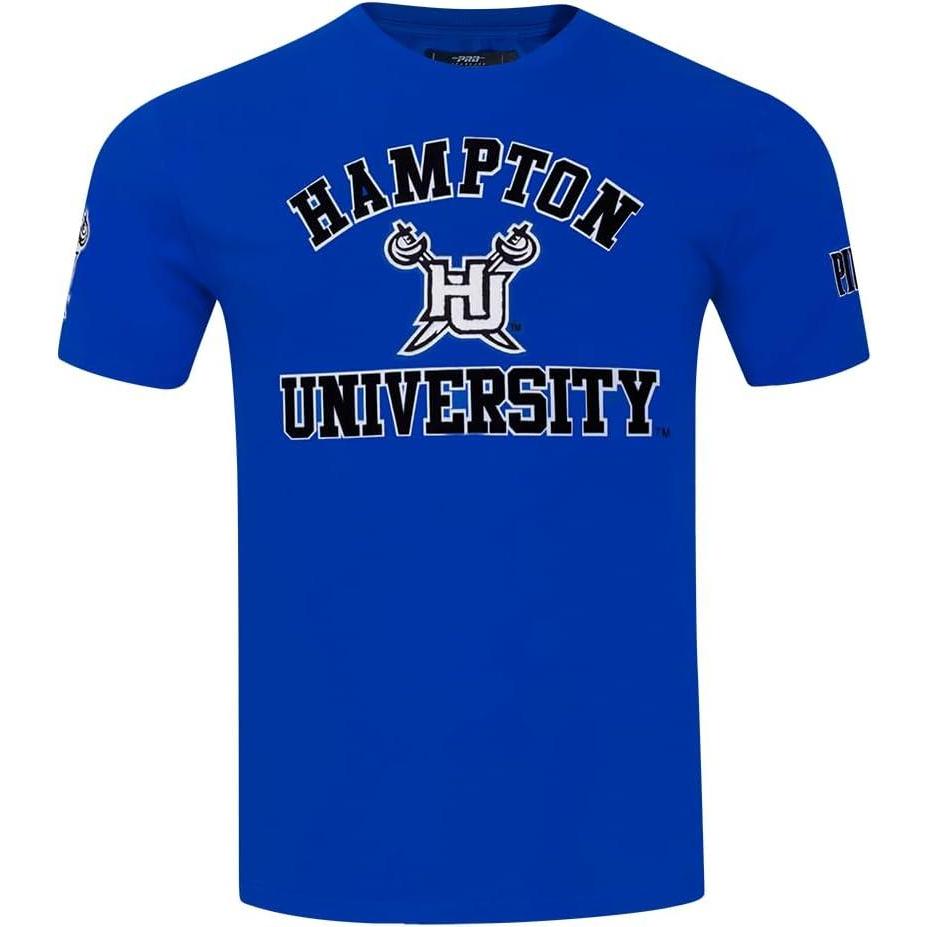 imagePro Standard Mens Hampton University Classic Chenille Short Sleeve Tee Royal Blue XL