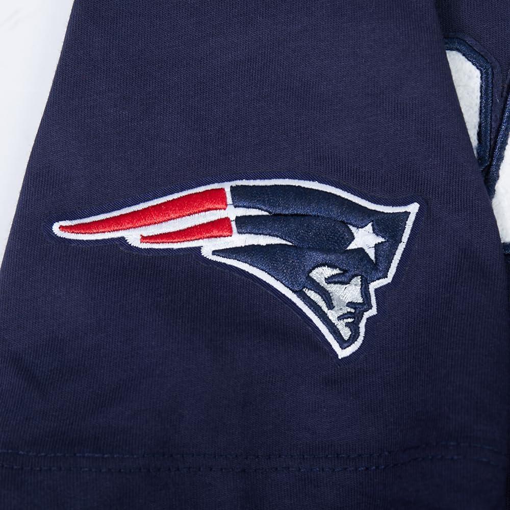 imagePro Standard Big Boys NFL New England Patriots Classic Chenille Short Sleeve Tee Midnight Navy L