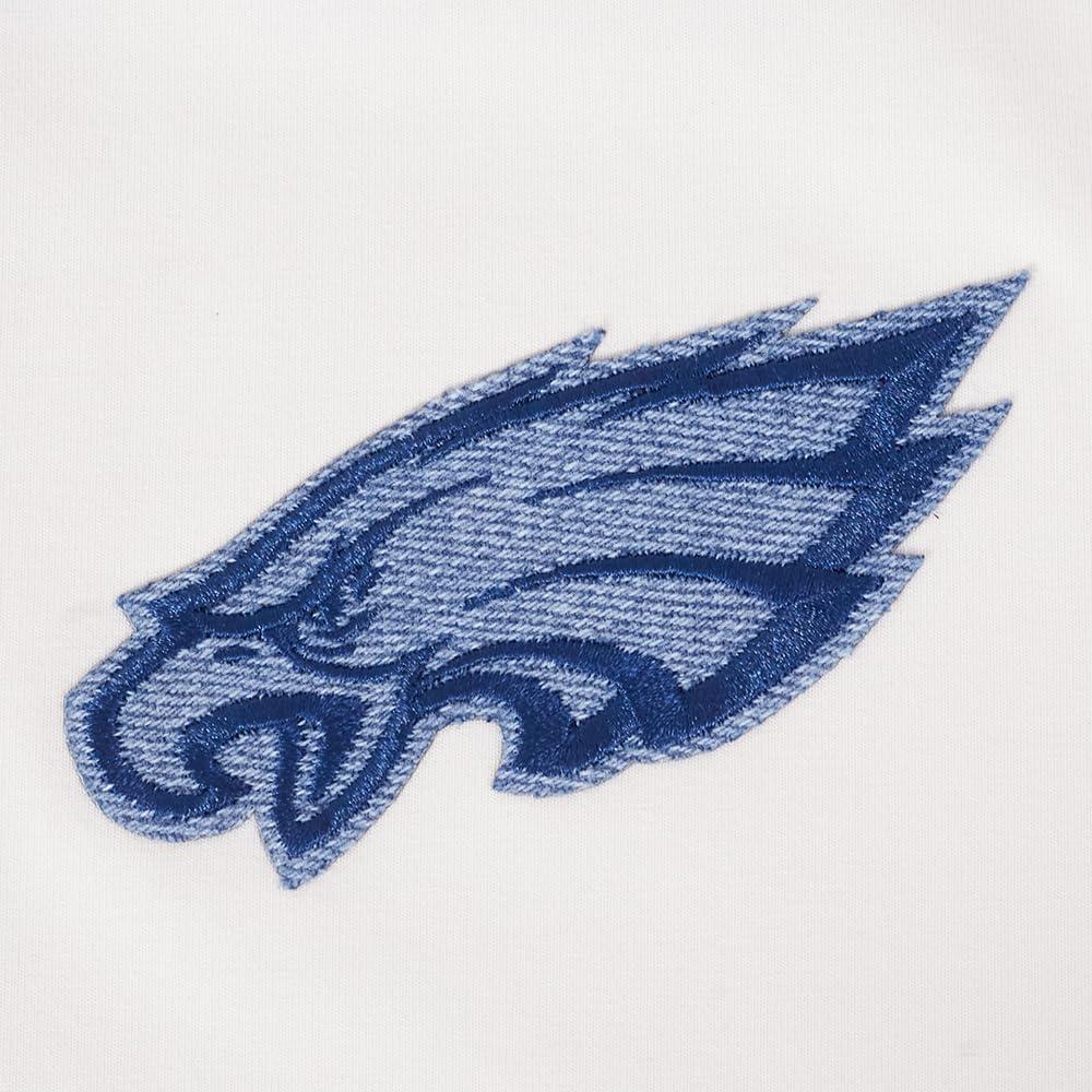 imagePro Standard Womens NFL Philadelphia Eagles Varsity Blues Short Sleeve Boxy Tee Linen XL