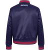 Pro Standard Womens NFL New England Patriots Script Tail Satin Jacket Midnight Navy/Red/Midnight Navy XS