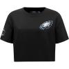 Pro Standard Womens NFL Philadelphia Eagles Mash Up Short Sleeve Boxy Tee Black XL