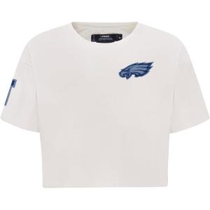 Pro Standard Womens NFL Philadelphia Eagles Varsity Blues Short Sleeve Boxy Tee Linen S