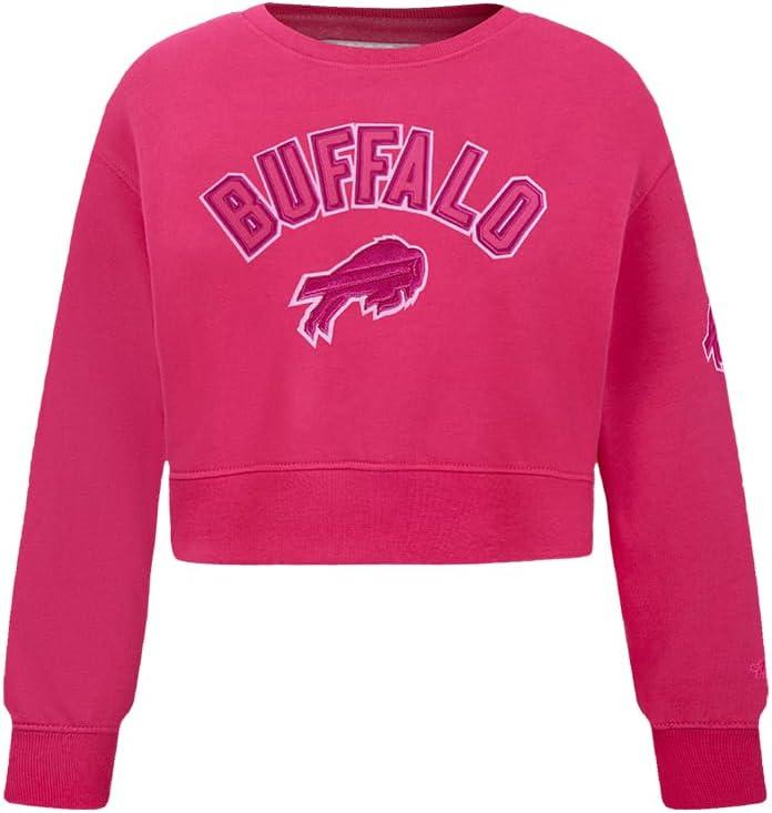 imagePro Standard Big Girls NFL Classic Triple Pink Crewneck SweatshirtBeetroot Purple