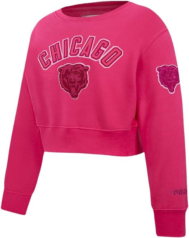 imagePro Standard Big Girls NFL Classic Triple Pink Crewneck SweatshirtBeetroot Purple