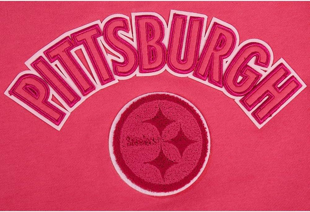imagePro Standard Big Girls NFL Classic Triple Pink Crewneck SweatshirtBeetroot Purple